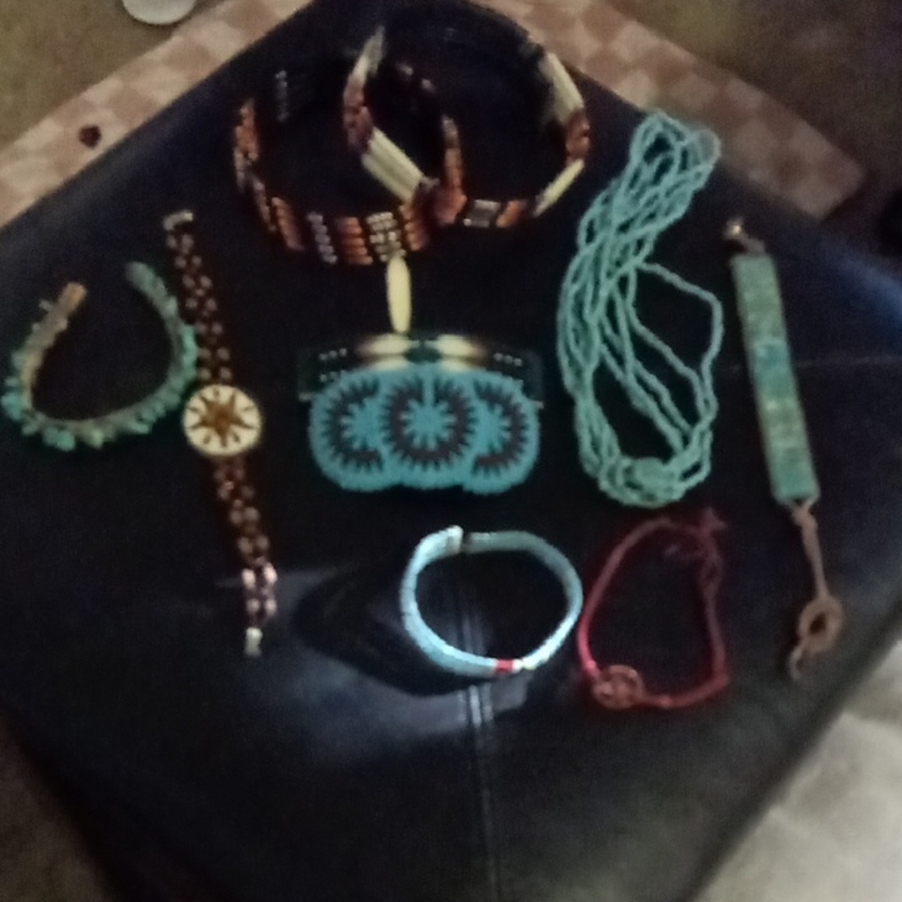 Elegant Turquoise and Brown Beaded Bracelet